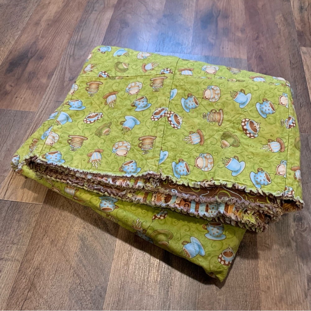 Handmade coffee quilt - Picture 3 of 6